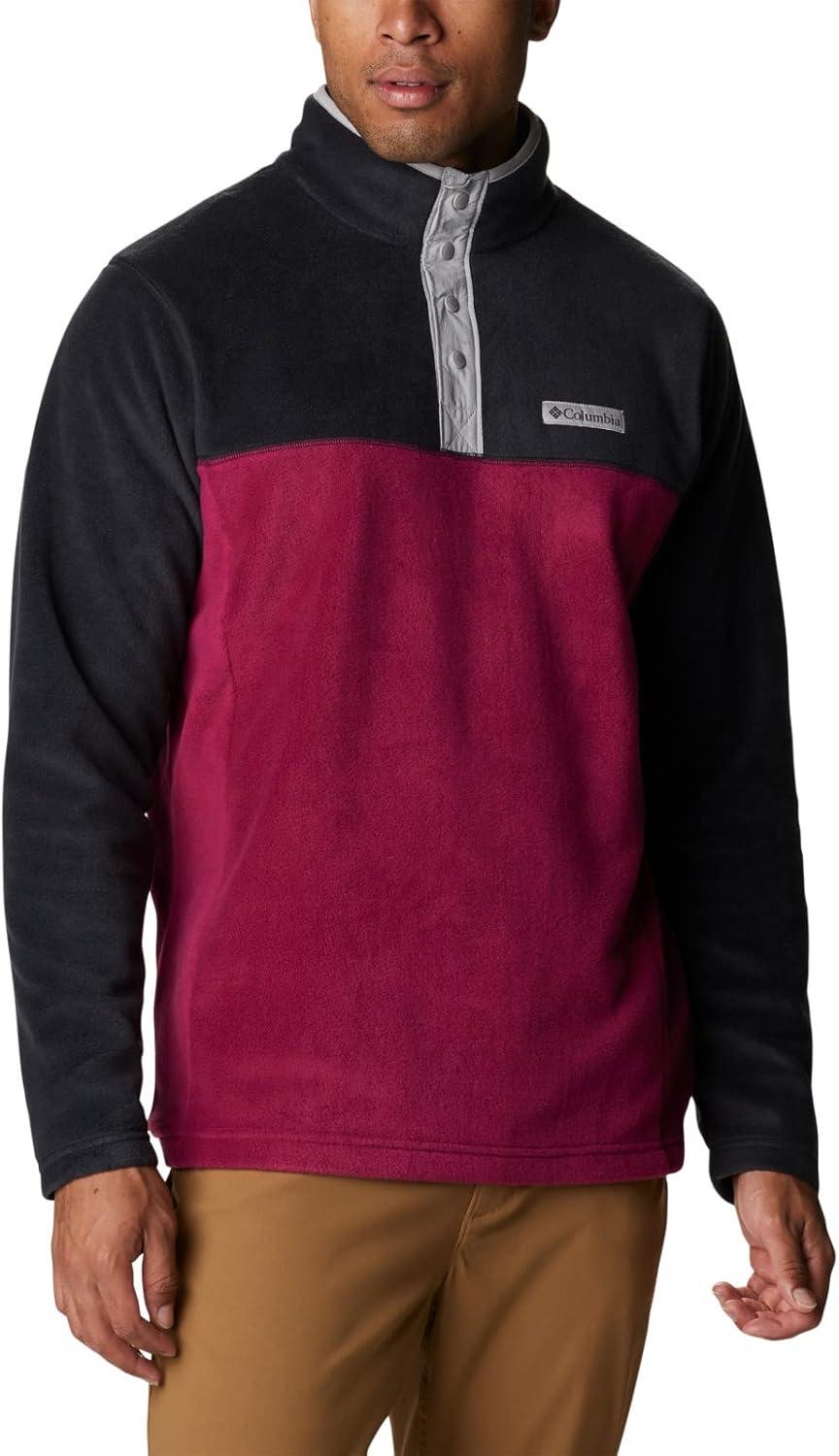 imageColumbia mens Steens Mountain Half SnapRed OnionBlackColumbia Grey