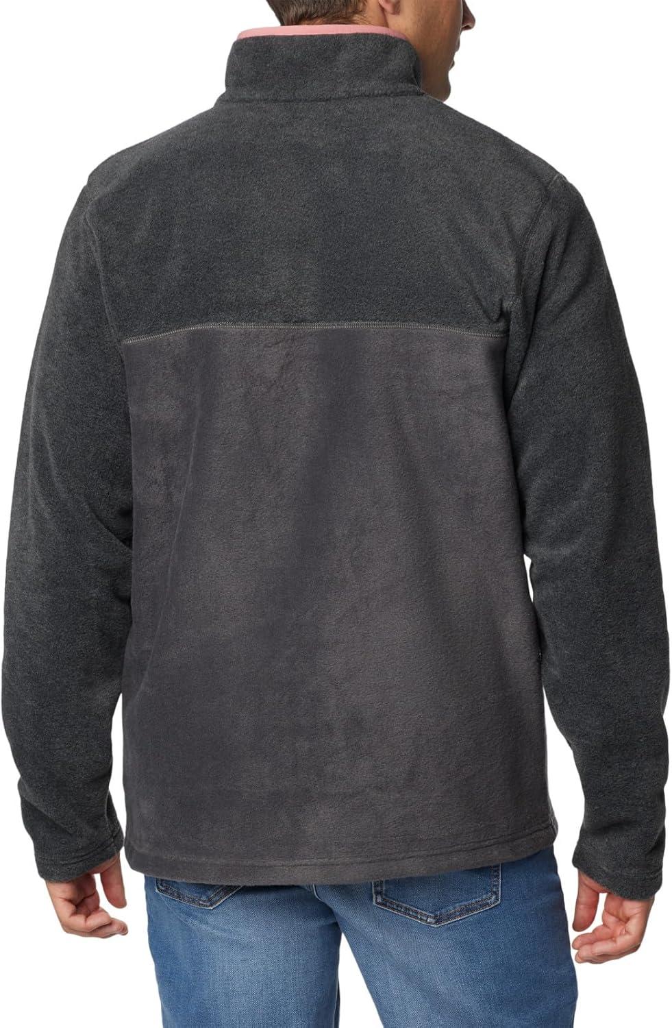 imageColumbia mens Steens Mountain Half SnapSharkCharcoal HeatherPink Agave