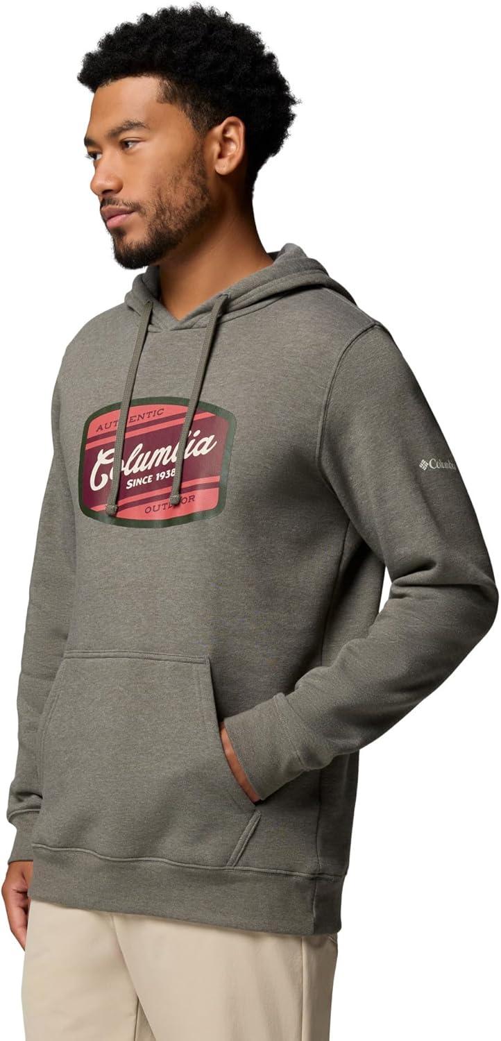 imageColumbia mens Trek HoodieCharcoal HeatherColumbia Badge Label