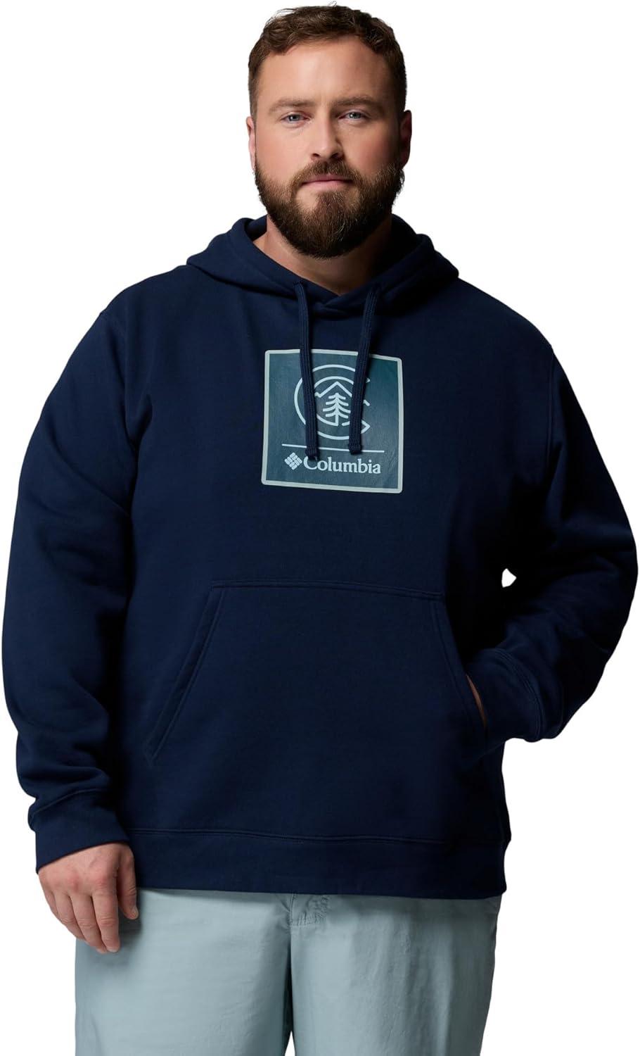 imageColumbia mens Trek HoodieCollegiate NavyLinework C Badge