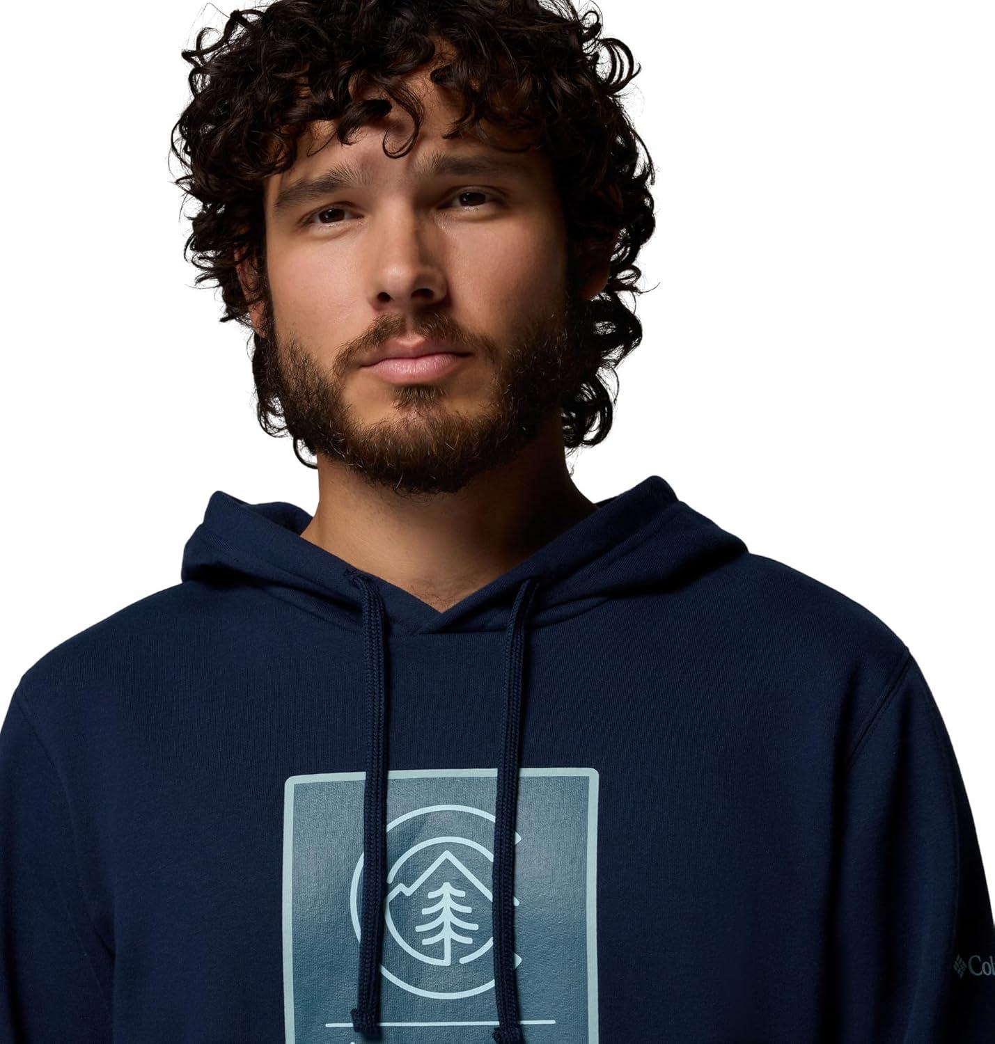 imageColumbia mens Trek HoodieCollegiate NavyLinework C Badge