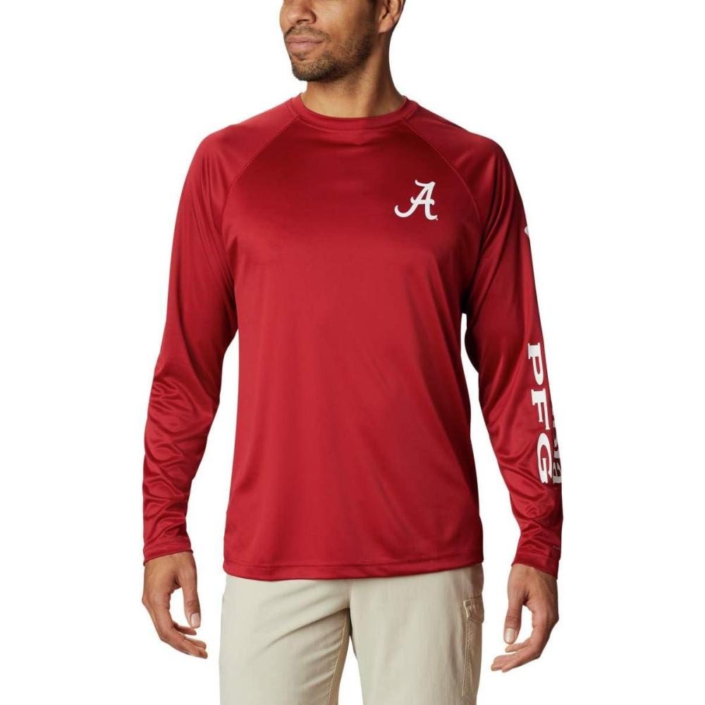 imageColumbia Mens CLG Terminal Tackle Ls ShirtAla Red Velvet White