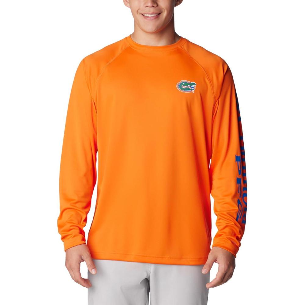imageColumbia Mens CLG Terminal Tackle Ls ShirtFla Spark Orange