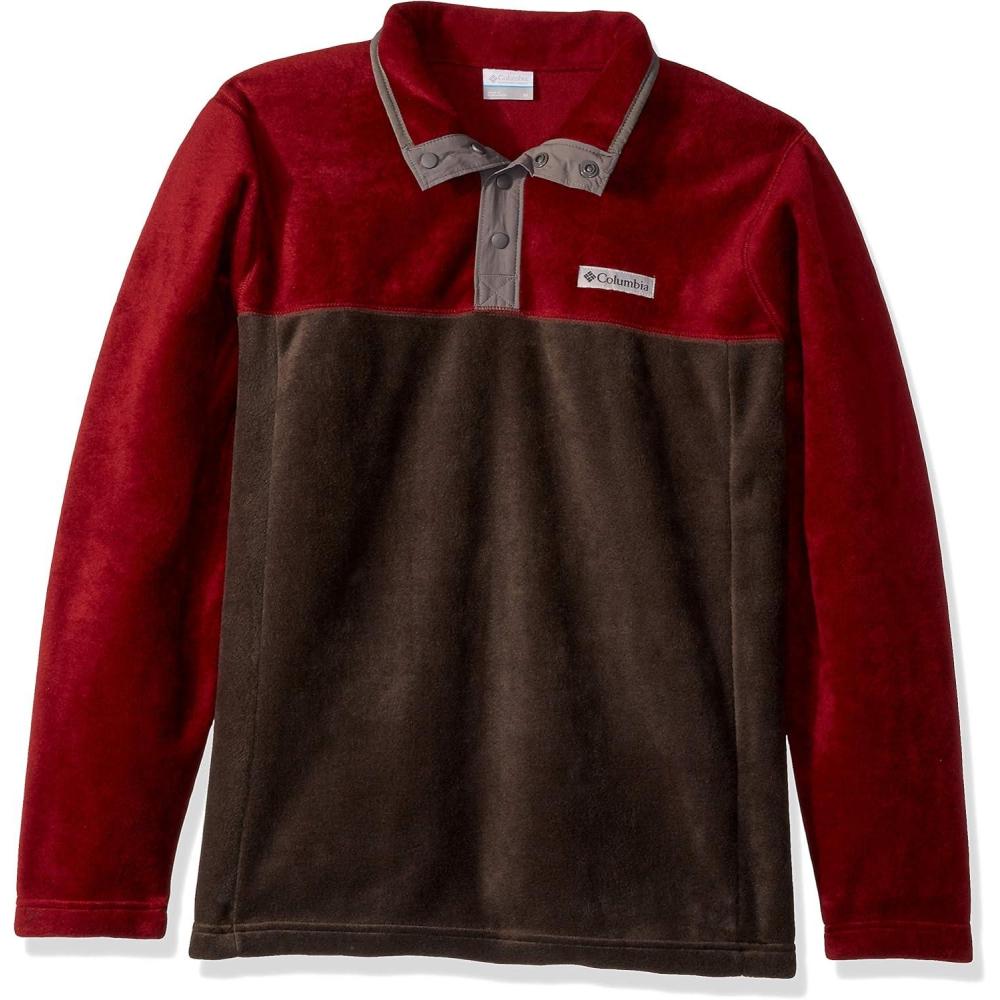 imageColumbia mens Steens Mountain Half SnapBuffalo Red Jasper City Grey