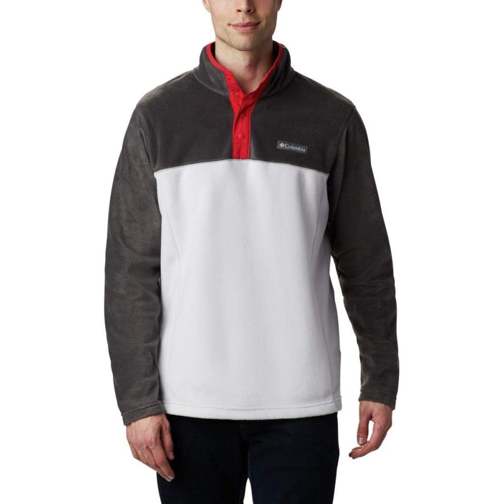 imageColumbia mens Steens Mountain Half SnapNimbus GreySharkMountain Red
