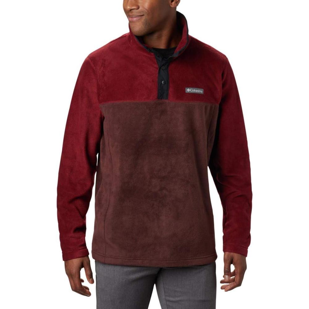 imageColumbia mens Steens Mountain Half SnapRed LodgeRed JasperBlack