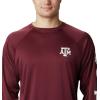 Columbia Mens CLG Terminal Tackle Ls Shirt(Tam – Deep Maroon  White)