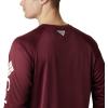 Columbia Mens CLG Terminal Tackle Ls Shirt(Tam – Deep Maroon  White)