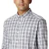Columbia Men’s Rapid Rivers Ii Long Sleeve Shirt(Black Cherry Small Plaid)
