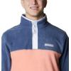 Columbia mens Steens Mountain Half Snap(Coral Reef/Dark Mountain/White)