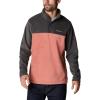 Columbia mens Steens Mountain Half Snap(Dark Coral/Shark)