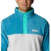 Columbia mens Steens Mountain Half Snap(Nimbus Grey/Deep Marine/Electric Turquoise U)