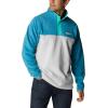 Columbia mens Steens Mountain Half Snap(Nimbus Grey/Deep Marine/Electric Turquoise U)