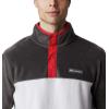 Columbia mens Steens Mountain Half Snap(Nimbus Grey/Shark/Mountain Red)