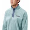 Columbia mens Steens Mountain Half Snap(Sky Blue/Dark Mountain)