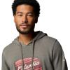 Columbia mens Trek Hoodie(Charcoal Heather/Columbia Badge Label)