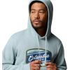 Columbia mens Trek Hoodie(Crushed Blue/Columbia Badge Label)