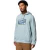Columbia mens Trek Hoodie(Crushed Blue/Columbia Badge Label)