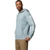 Columbia mens Trek Hoodie(Crushed Blue/Csc Sleeve Logo)