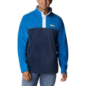 Columbia mens Steens Mountain Half Snap(Bright Indigo/Collegiate Navy/White)