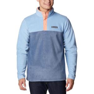 Columbia mens Steens Mountain Half Snap(Jet Stream/Dark Mountain/Summer Peach)