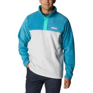 Columbia mens Steens Mountain Half Snap(Nimbus Grey/Deep Marine/Electric Turquoise U)