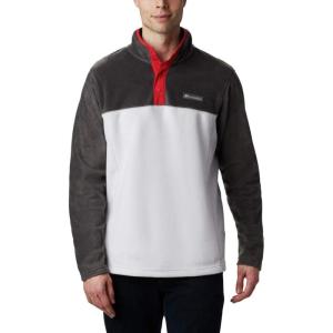 Columbia mens Steens Mountain Half Snap(Nimbus Grey/Shark/Mountain Red)