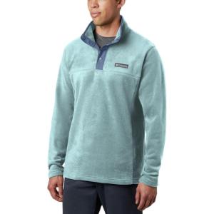 Columbia mens Steens Mountain Half Snap(Sky Blue/Dark Mountain)