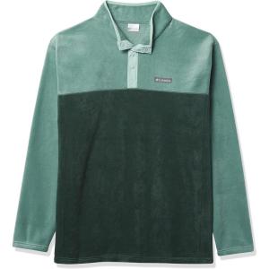 Columbia mens Steens Mountain Half Snap(Spruce/Thyme Green/Aqua Tone)