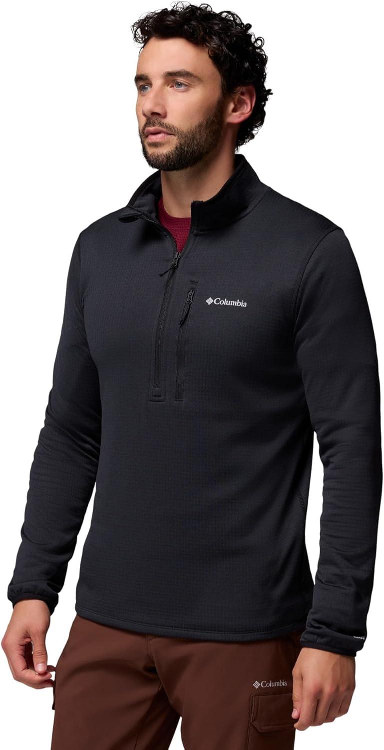 imageColumbia Mens Essential Hike Grid Fleece Half ZipBlack