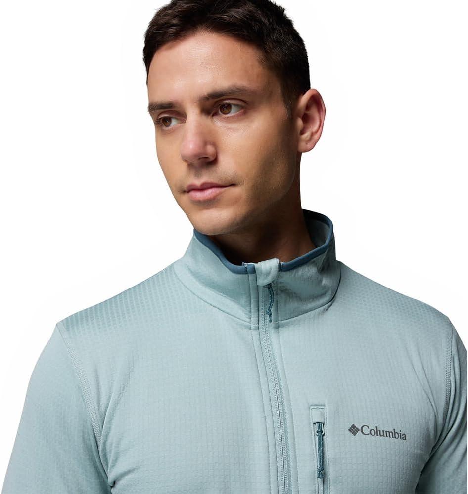 imageColumbia Mens Essential Hike Grid Fleece Half ZipCrushed Blue