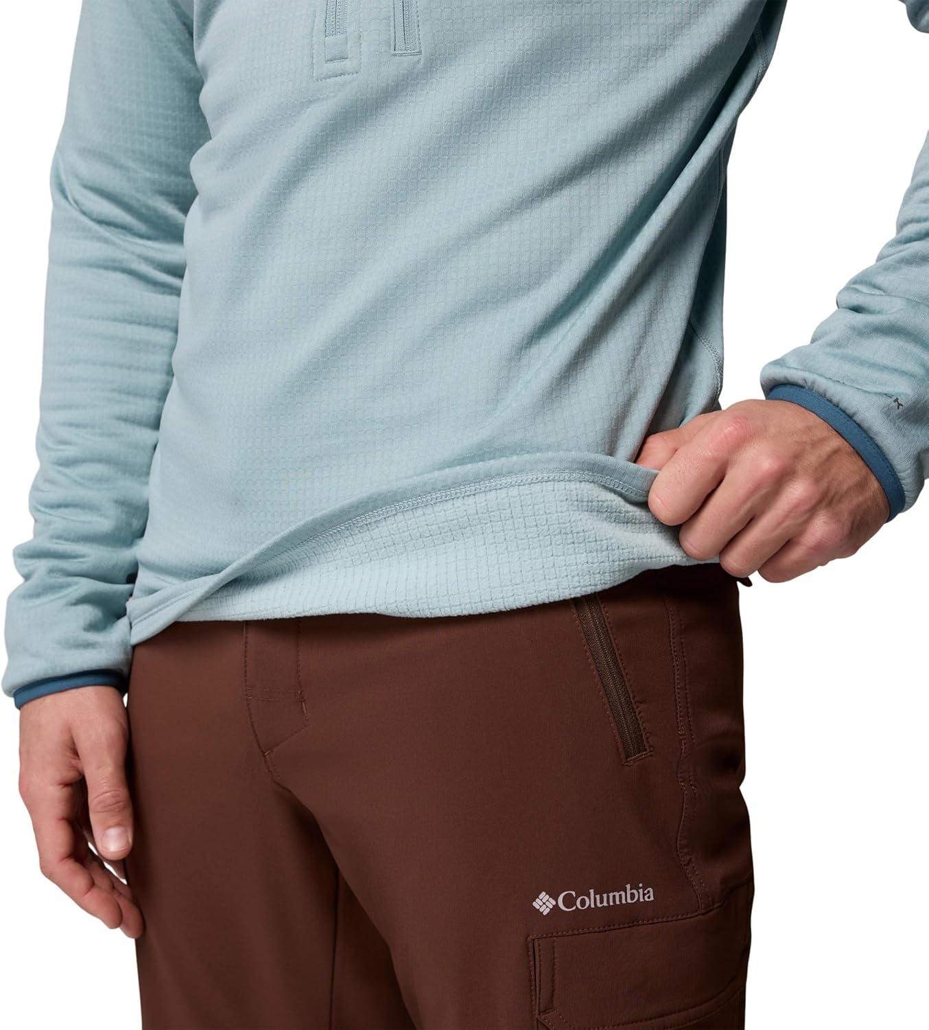 imageColumbia Mens Essential Hike Grid Fleece Half ZipCrushed Blue