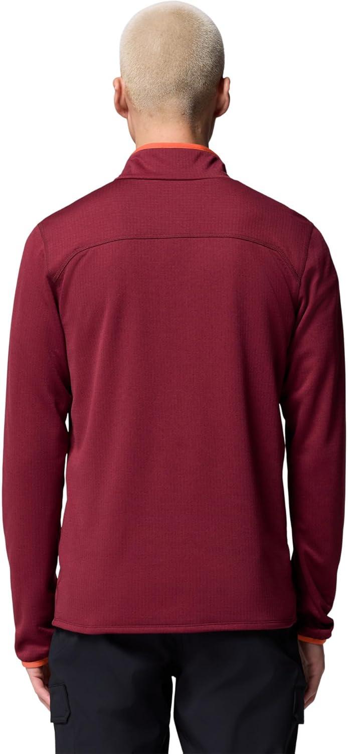 imageColumbia Mens Essential Hike Grid Fleece Half ZipRich Wine