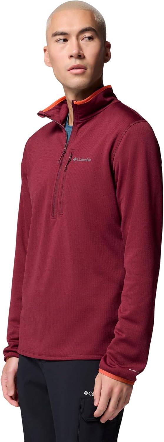 imageColumbia Mens Essential Hike Grid Fleece Half ZipRich Wine