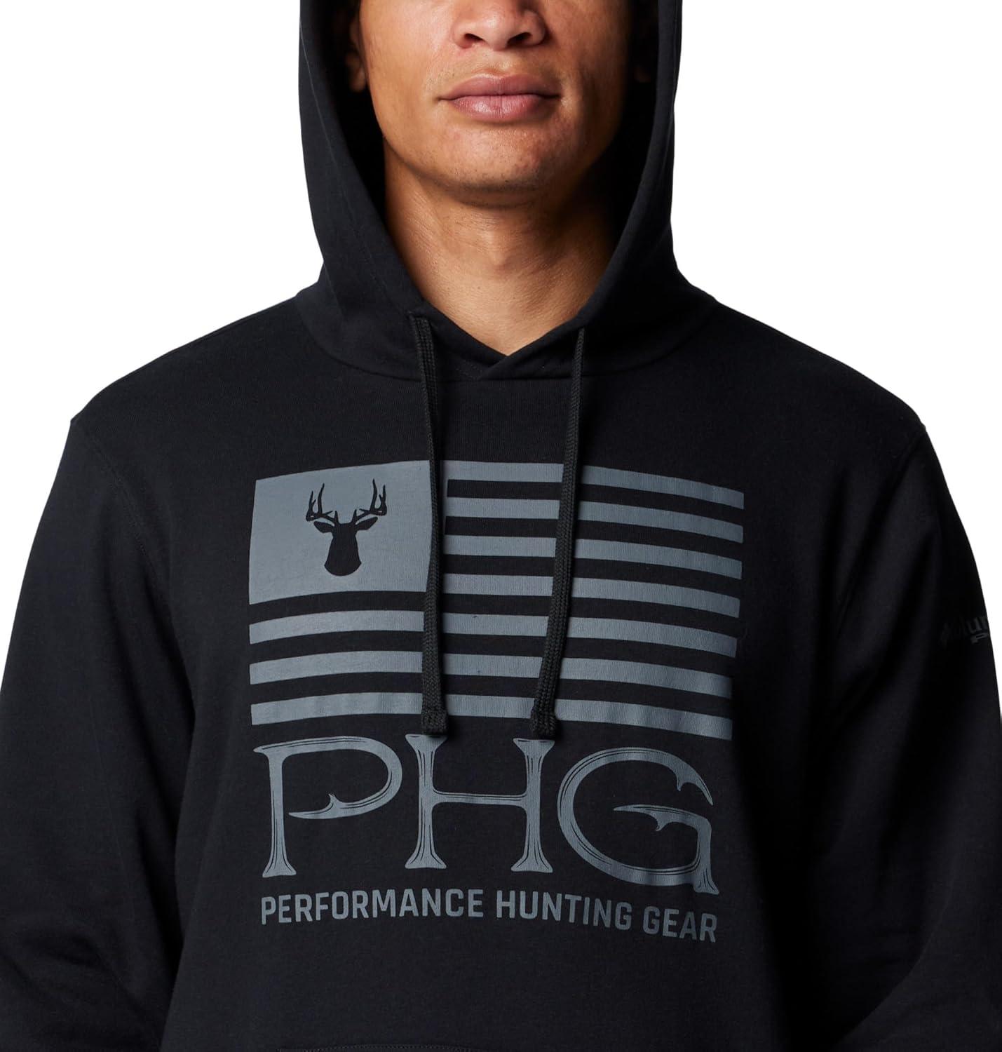 imageColumbia Mens Phg Hunt Star HoodieBlackGraphite Buck Star