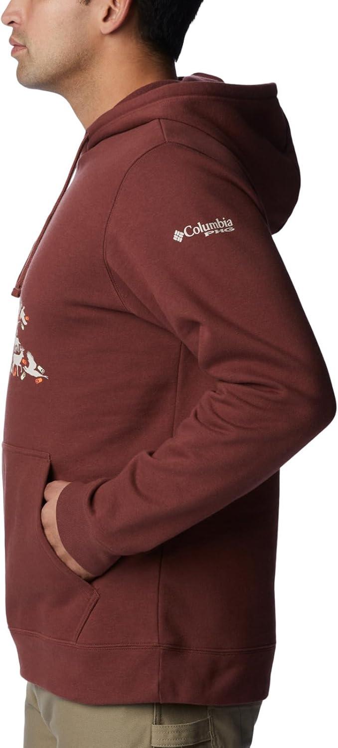 imageColumbia Mens Phg Hunt Star HoodieRed RocksDark Stone Hunt Tree