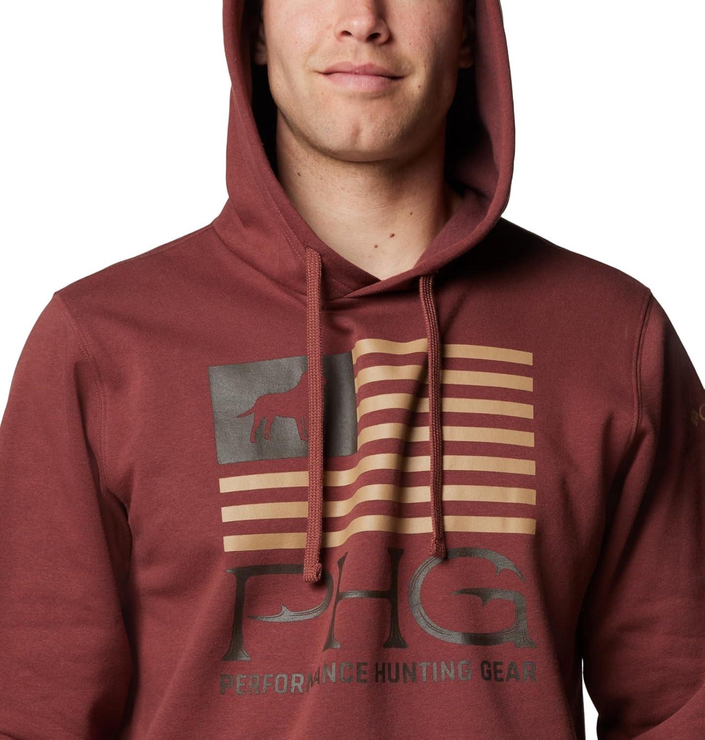 imageColumbia Mens Phg Hunt Star HoodieRed RocksSahara Dog Star