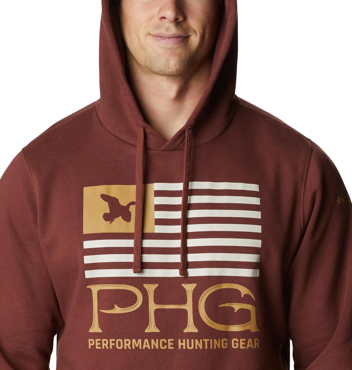 imageColumbia Mens Phg Hunt Star HoodieRed RocksSahara Duck Star