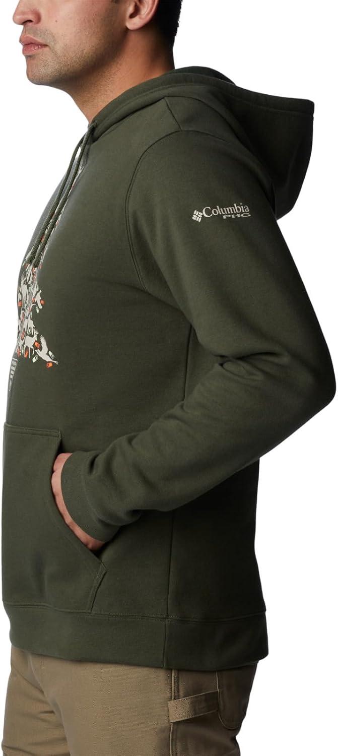 imageColumbia Mens Phg Hunt Star HoodieSurplus GreenDark Stone Hunt Tree