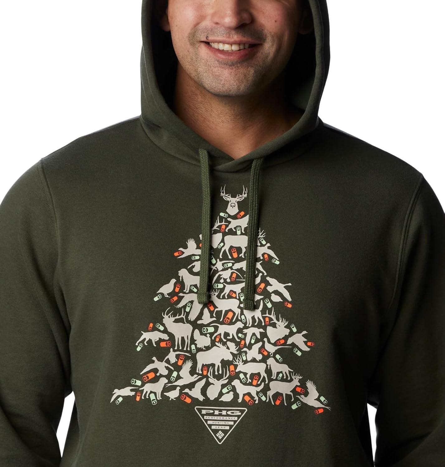 imageColumbia Mens Phg Hunt Star HoodieSurplus GreenDark Stone Hunt Tree