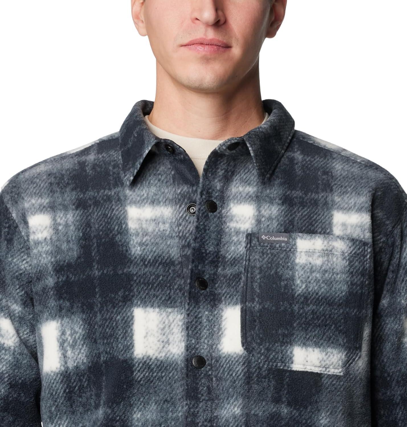 imageColumbia Mens Steens Mountain Printed Shirt Jacket IiChalk Omblur