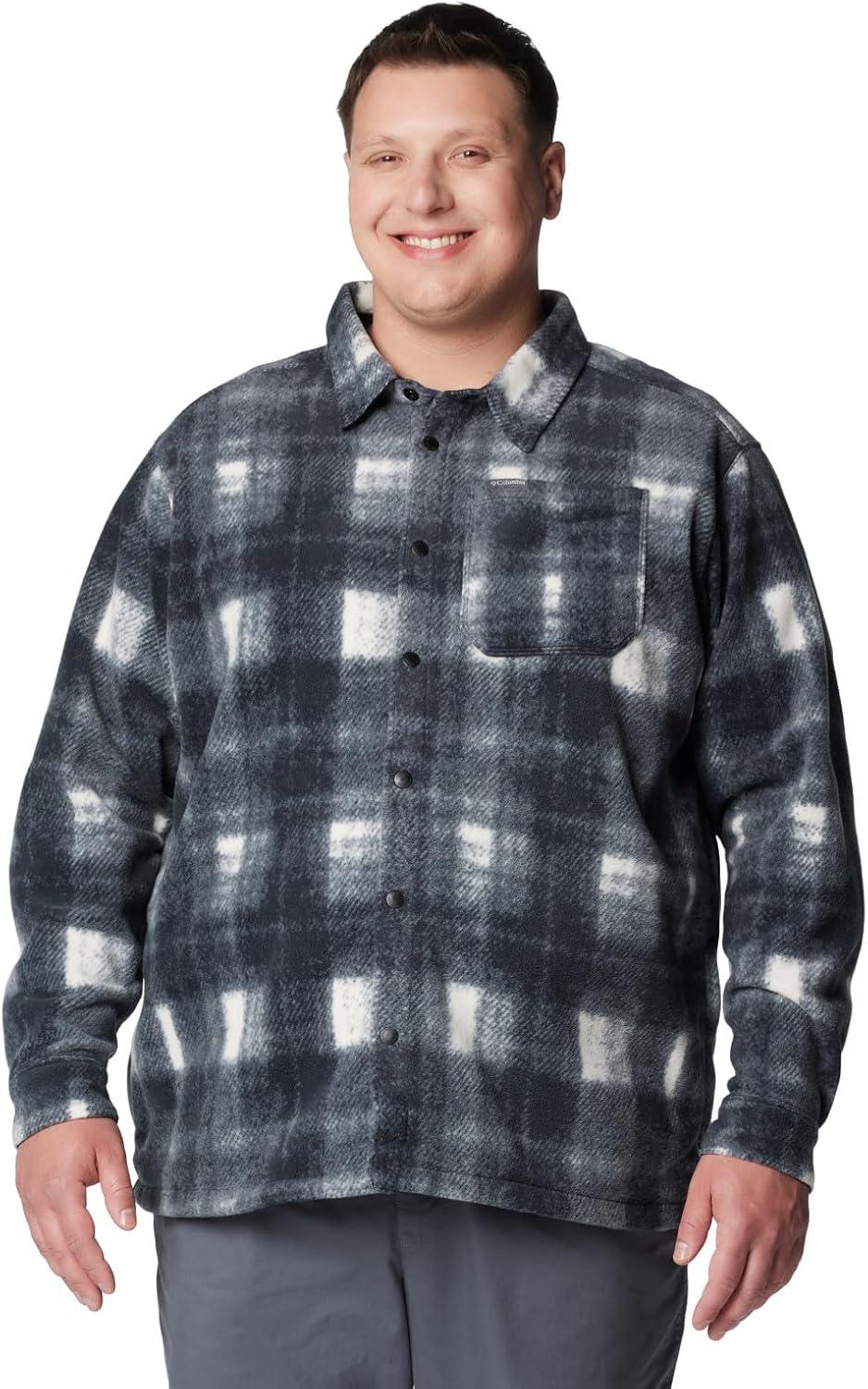 imageColumbia Mens Steens Mountain Printed Shirt Jacket IiChalk Omblur