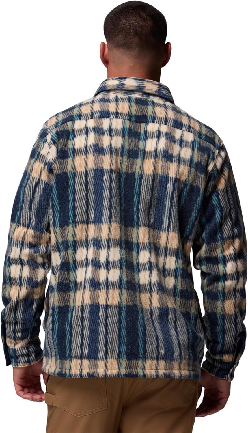 imageColumbia Mens Steens Mountain Printed Shirt Jacket IiCollegiate Navy Herringplaid