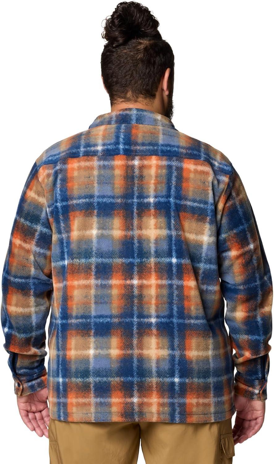 imageColumbia Mens Steens Mountain Printed Shirt Jacket IiCollegiate Navy Omblur