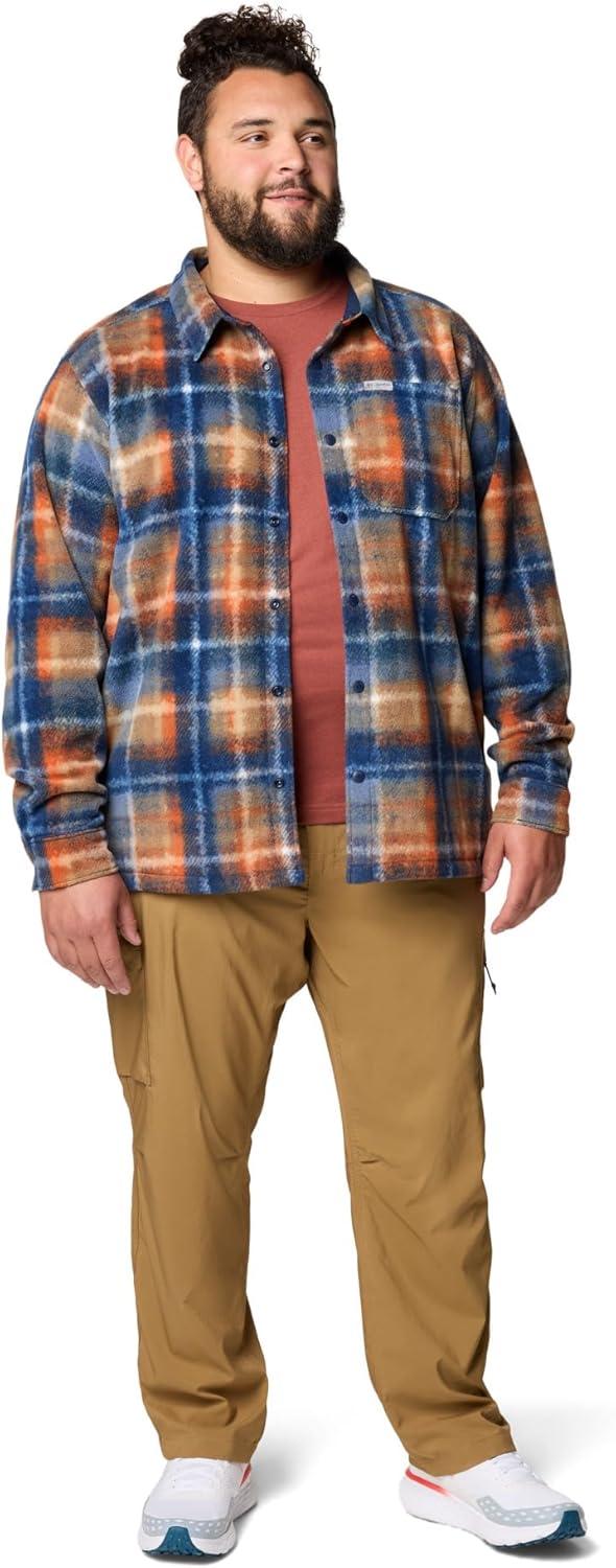 imageColumbia Mens Steens Mountain Printed Shirt Jacket IiCollegiate Navy Omblur