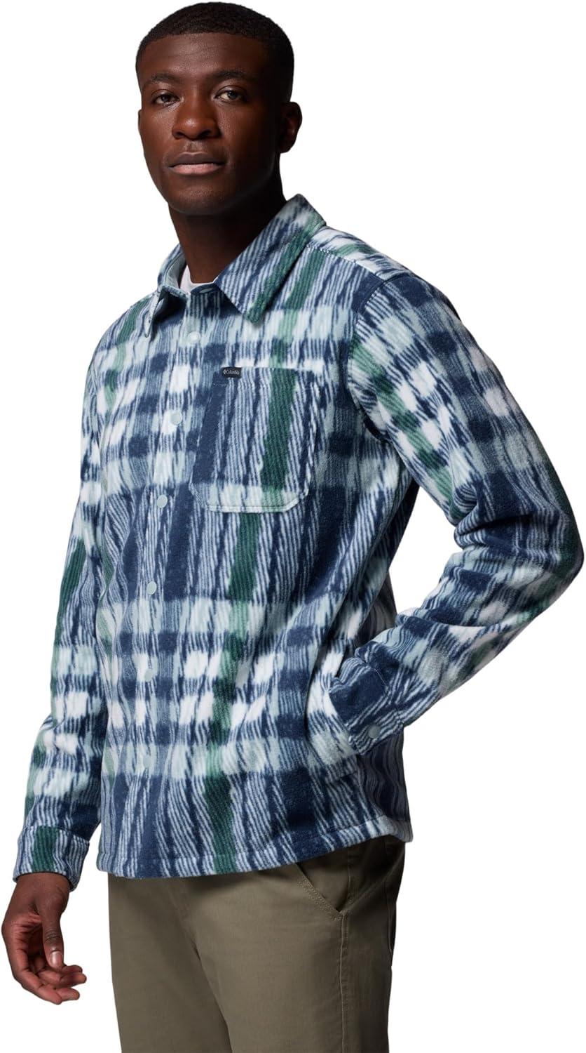imageColumbia Mens Steens Mountain Printed Shirt Jacket IiCrushed Blue Herringplaid