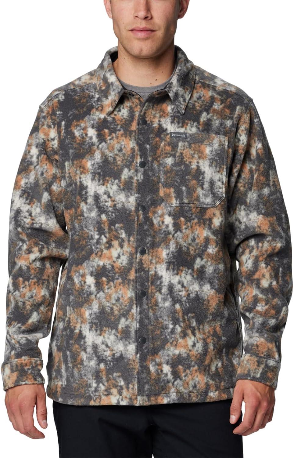 imageColumbia Mens Steens Mountain Printed Shirt Jacket IiDark Stone Timberwild