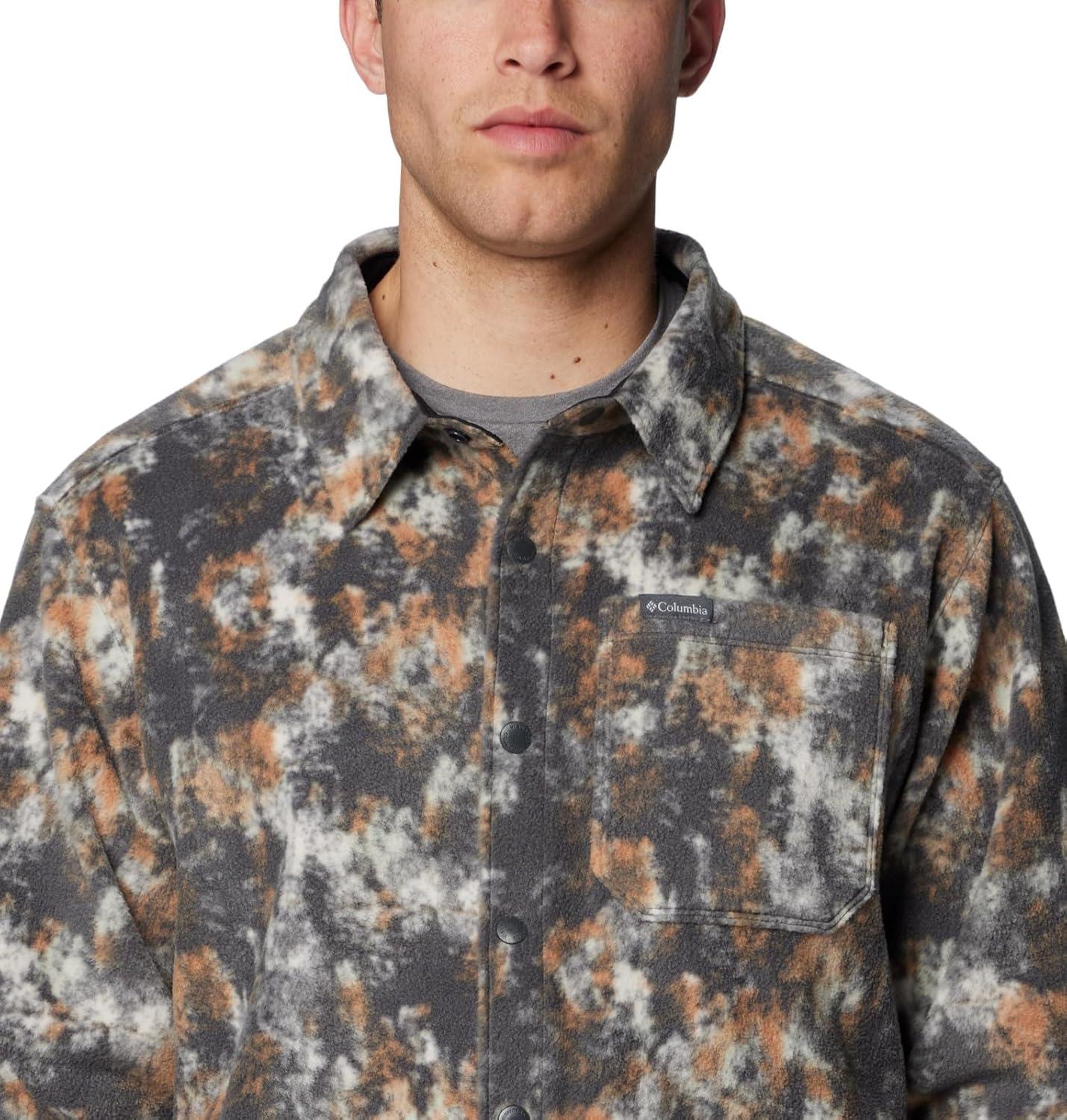 imageColumbia Mens Steens Mountain Printed Shirt Jacket IiDark Stone Timberwild