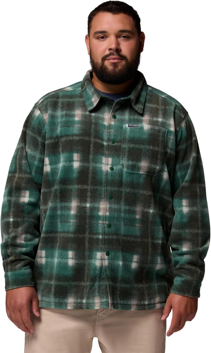 imageColumbia Mens Steens Mountain Printed Shirt Jacket IiRain Forest Omblur