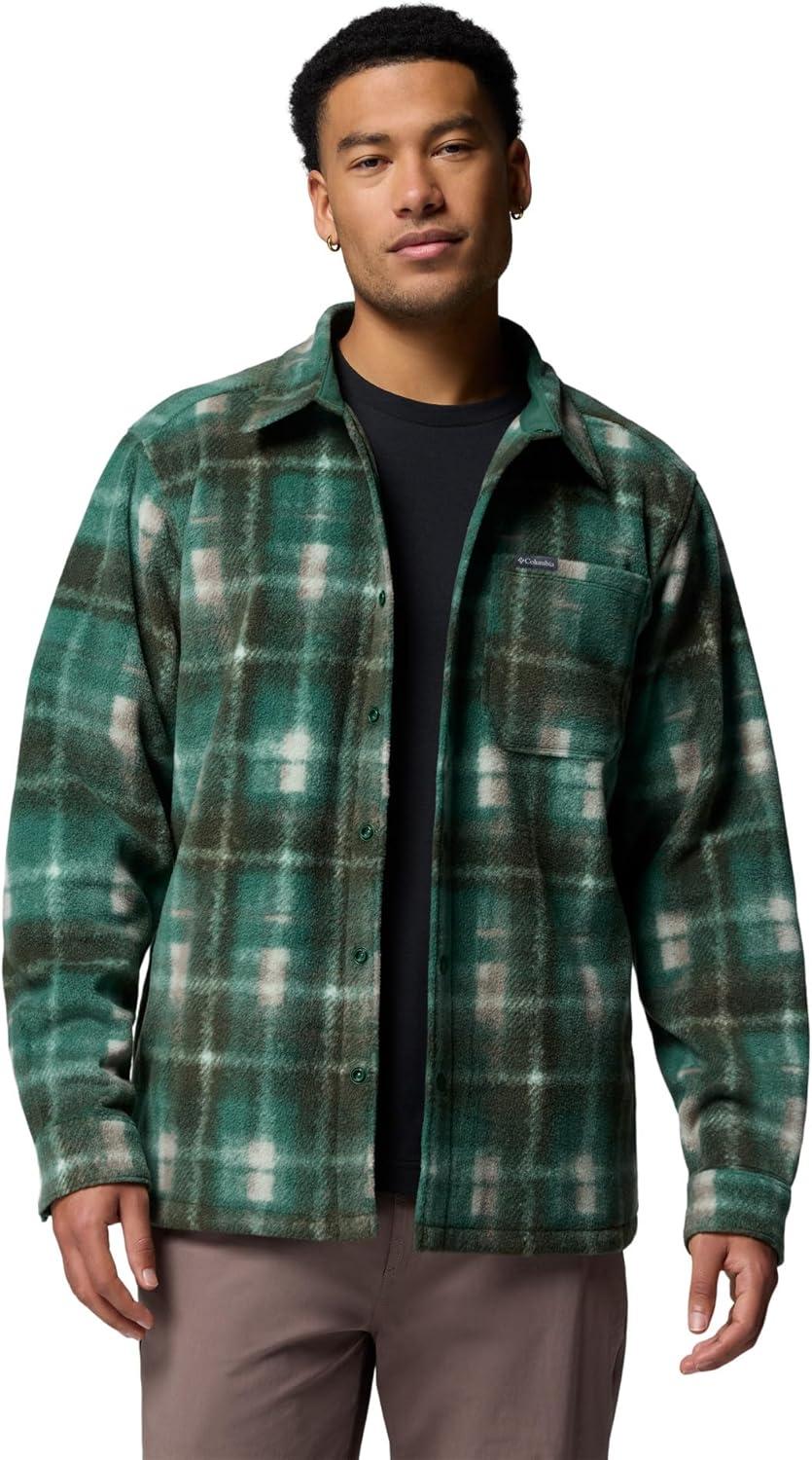 imageColumbia Mens Steens Mountain Printed Shirt Jacket IiRain Forest Omblur